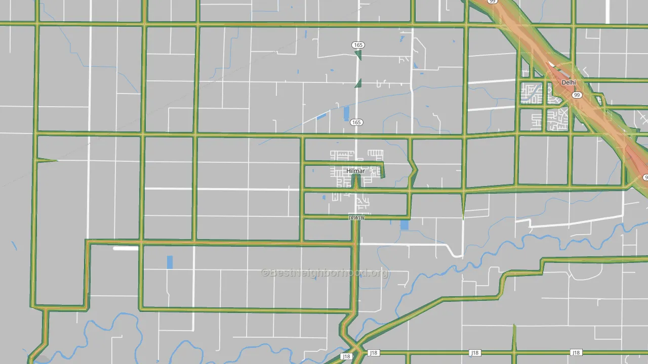 Hilmar, CA Map of Noise Levels in Hilmar
