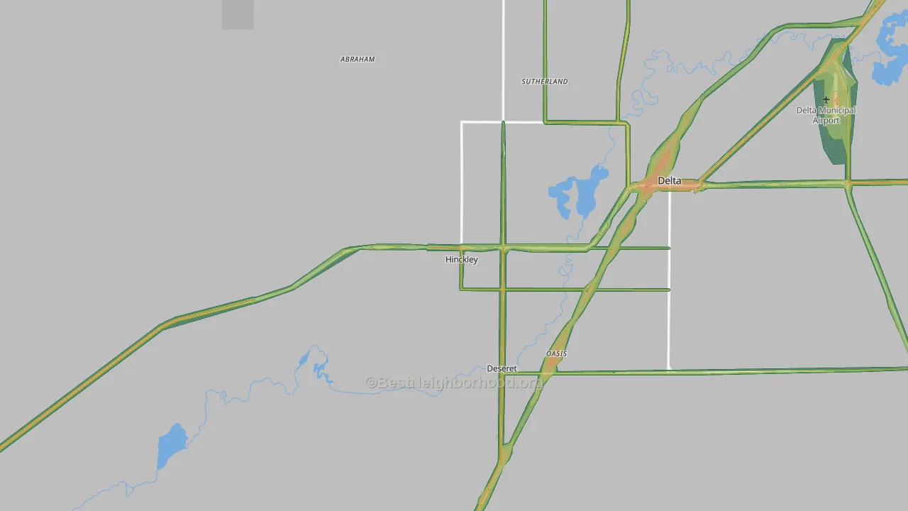 Hinckley, UT Map of Noise Levels in Hinckley