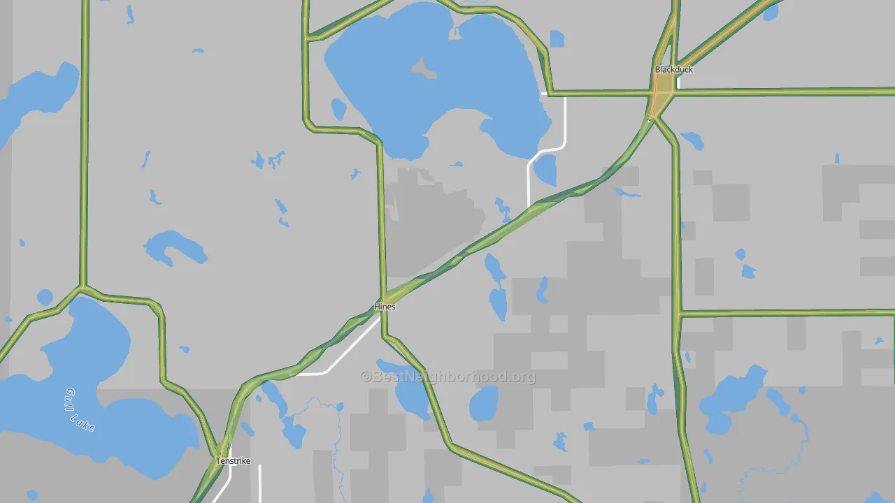 Hines, MN Map of Noise Levels in Hines
