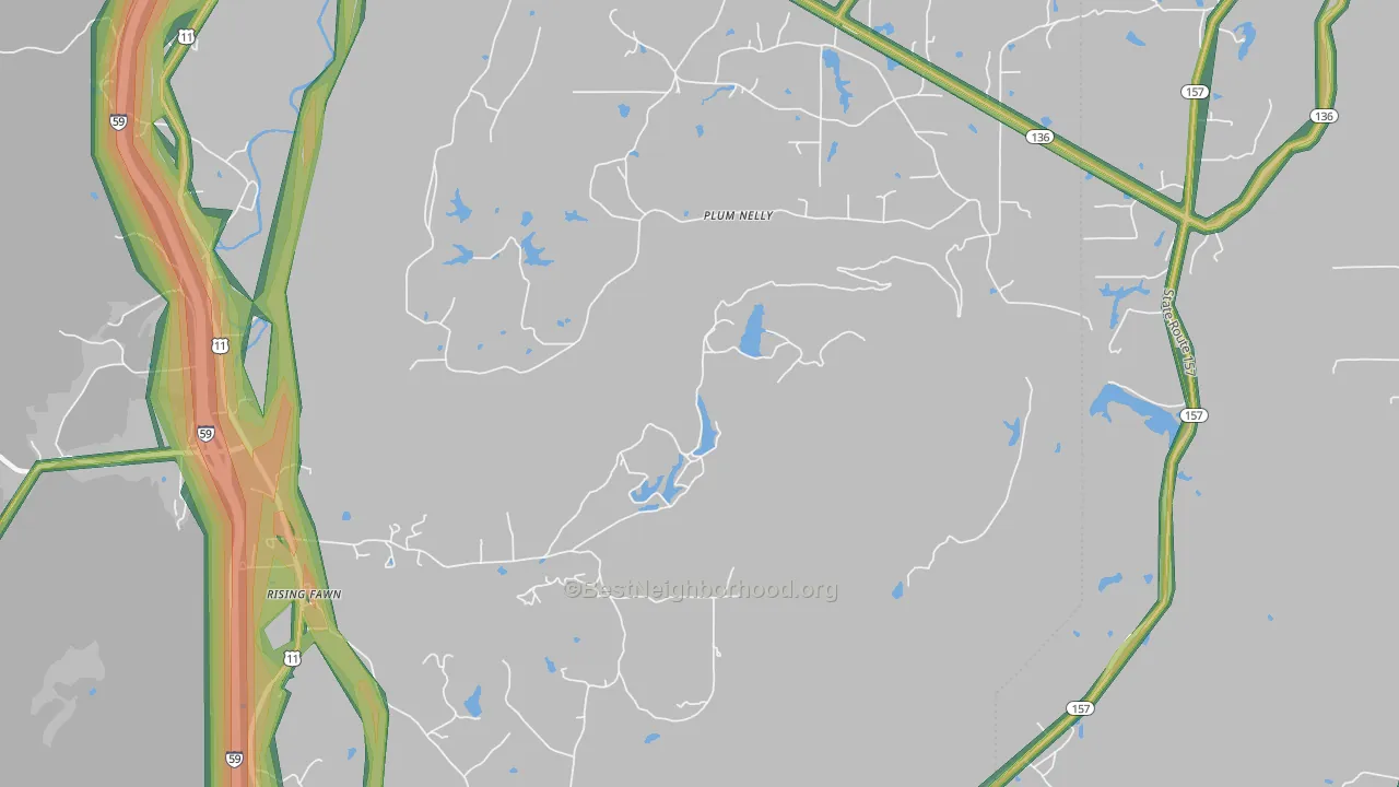 Hinkles, GA Map of Noise Levels in Hinkles