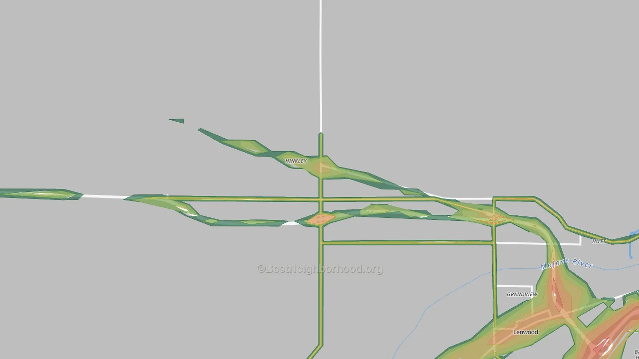Hinkley, CA Map of Noise Levels in Hinkley
