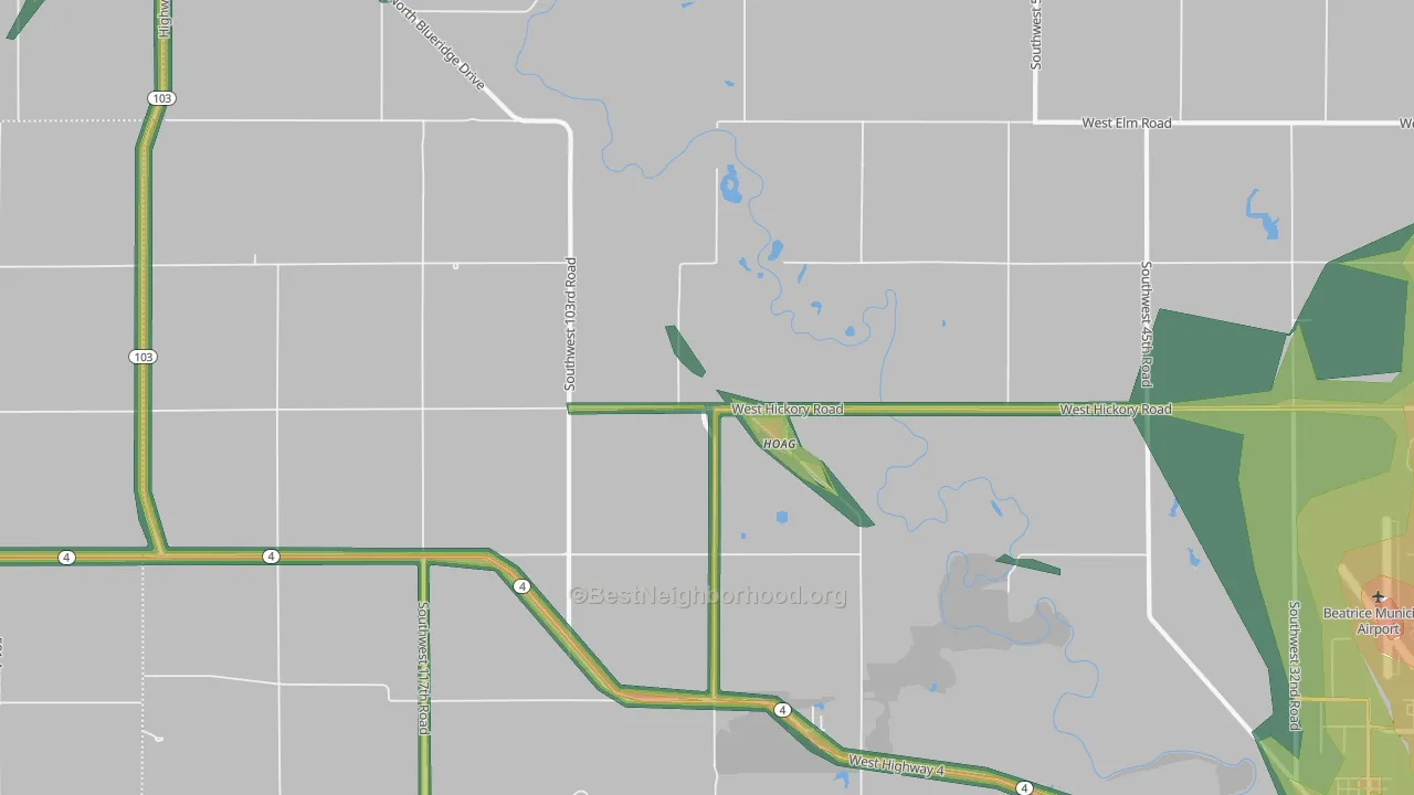 Hoag, NE Map of Noise Levels in Hoag