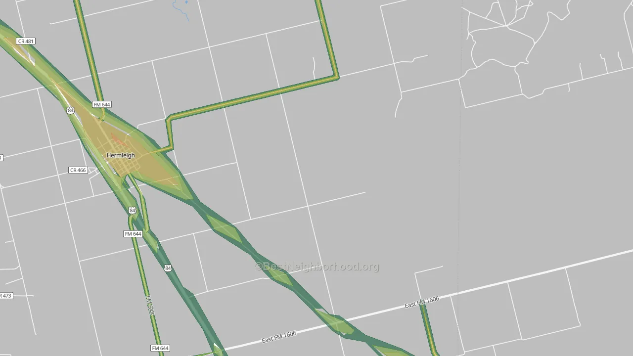 Hobbs, TX Map of Noise Levels in Hobbs