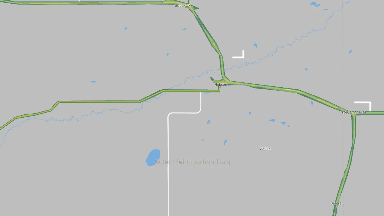Hobson, MT Map of Noise Levels in Hobson