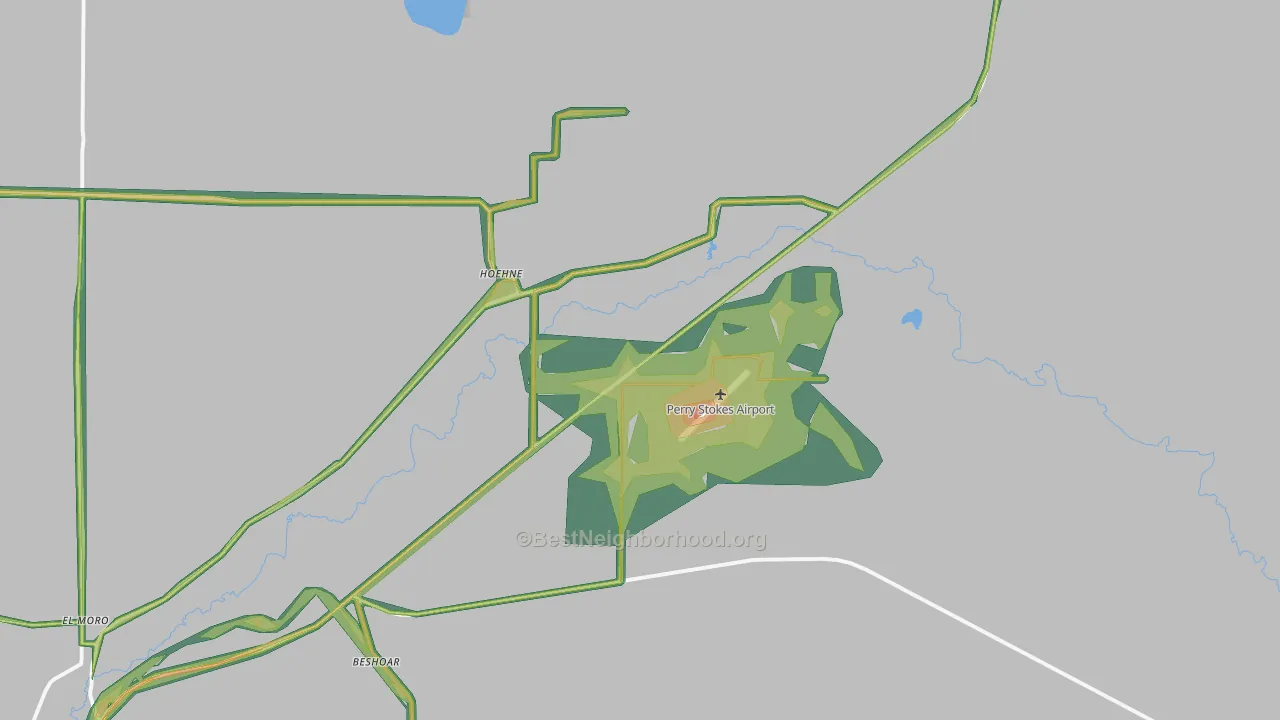 Hoehne, CO Map of Noise Levels in Hoehne