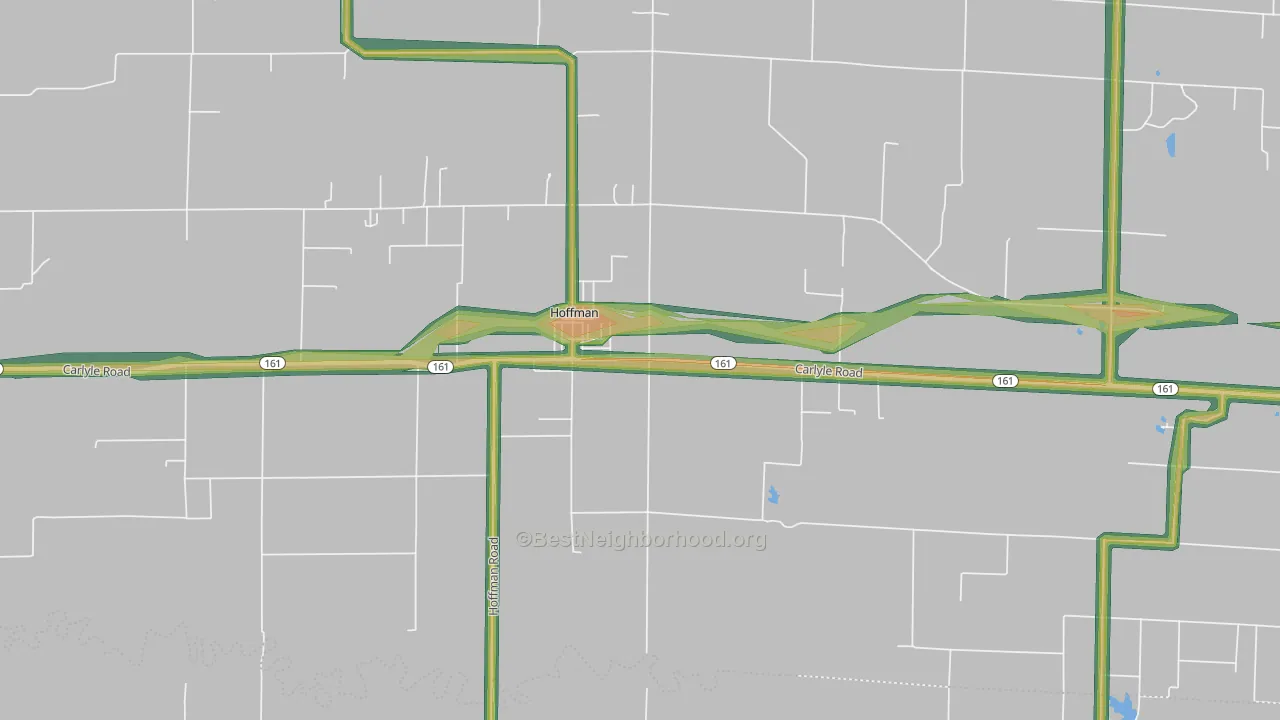 Hoffman, IL Map of Noise Levels in Hoffman