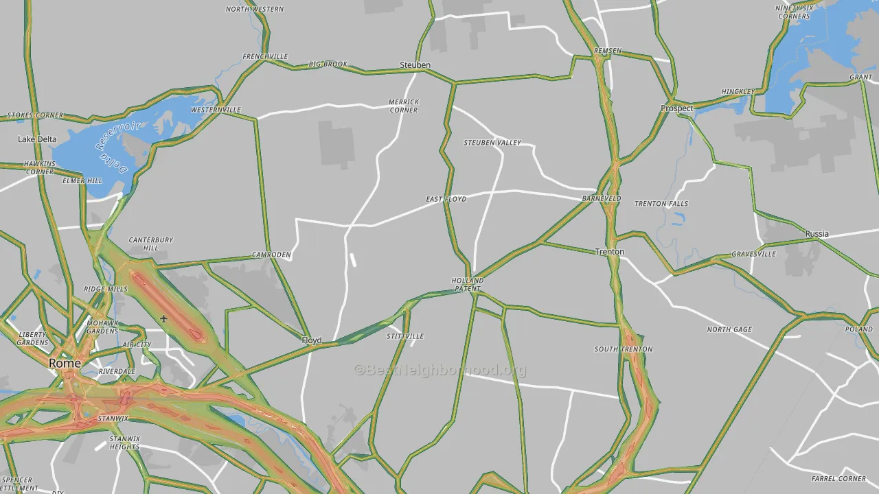 Holland Patent, NY Map of Noise Levels in Holland Patent