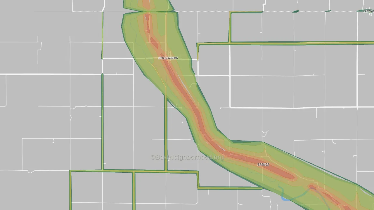 Hollenberg, KS Map of Noise Levels in Hollenberg