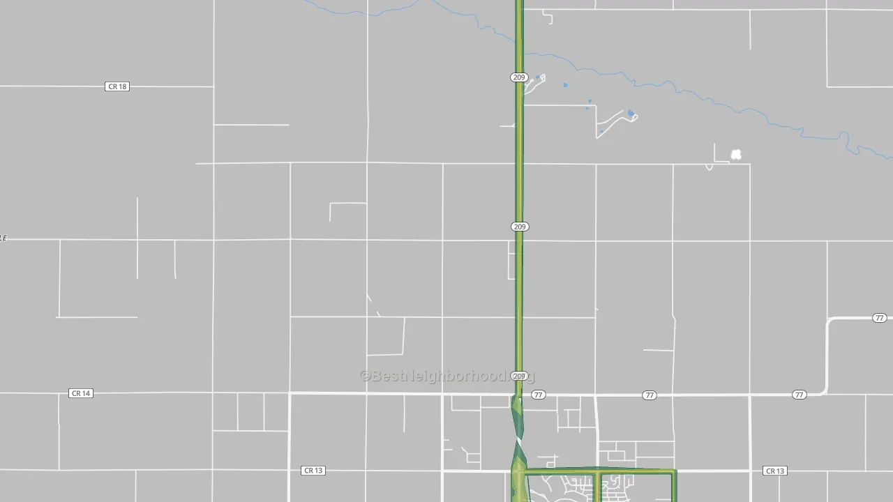 Hollene, NM Map of Noise Levels in Hollene