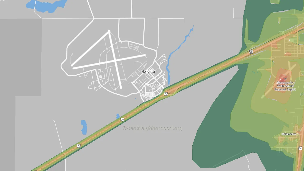 Holloman AFB, NM Map of Noise Levels in Holloman AFB