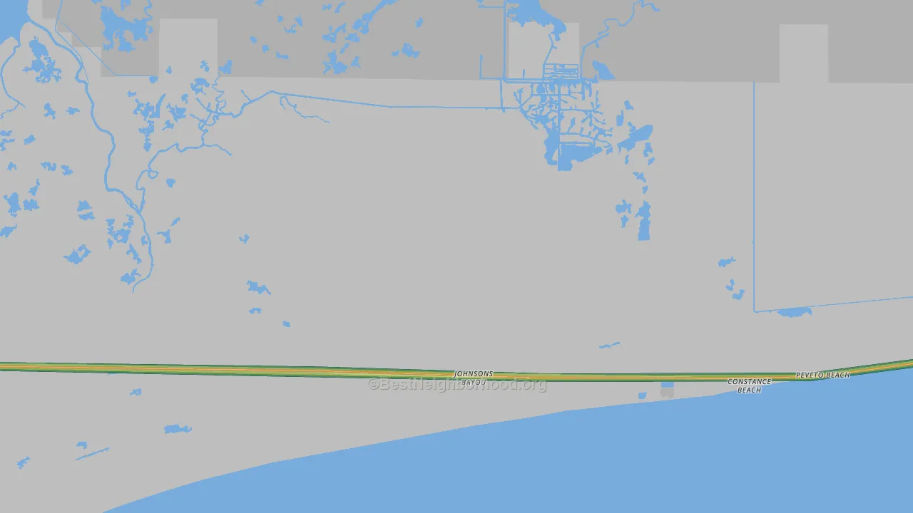 Holly Beach, LA Map of Noise Levels in Holly Beach