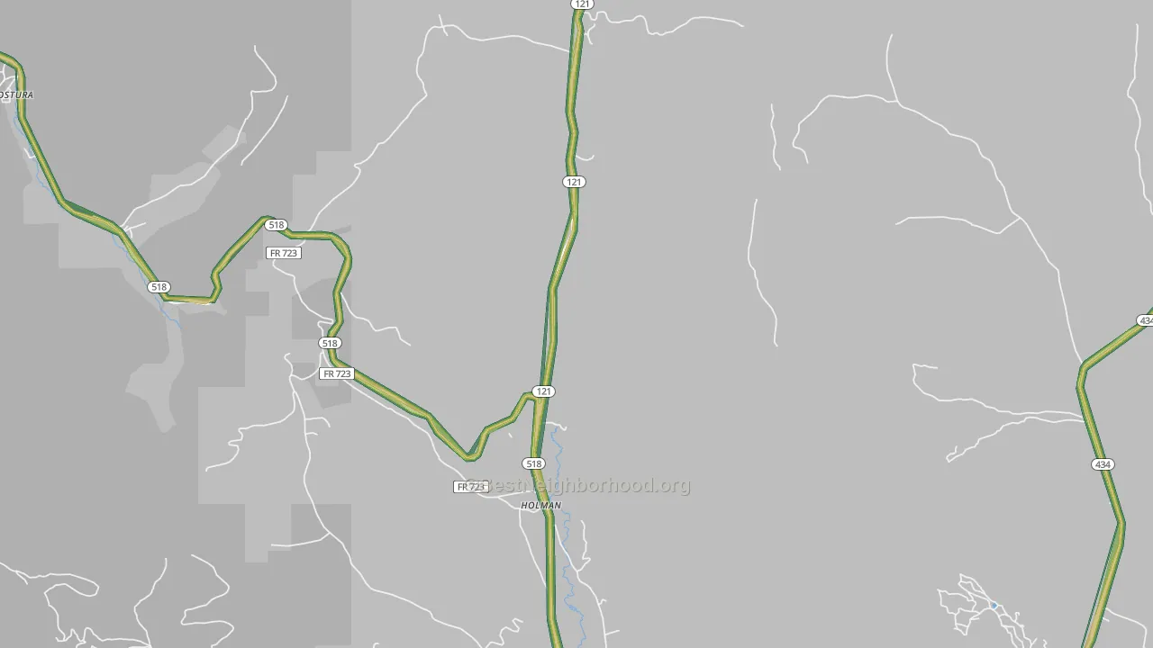 Holman, NM Map of Noise Levels in Holman