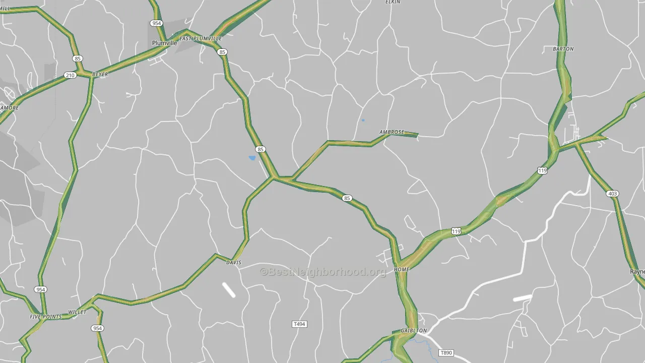 Home, PA Map of Noise Levels in Home