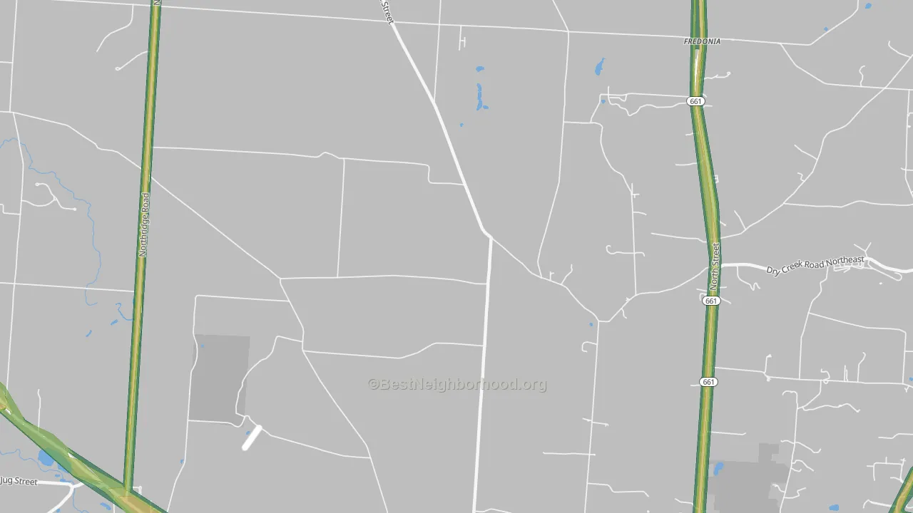 Homer, OH Map of Noise Levels in Homer