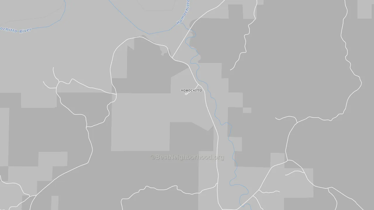 Homochitto, MS Map of Noise Levels in Homochitto