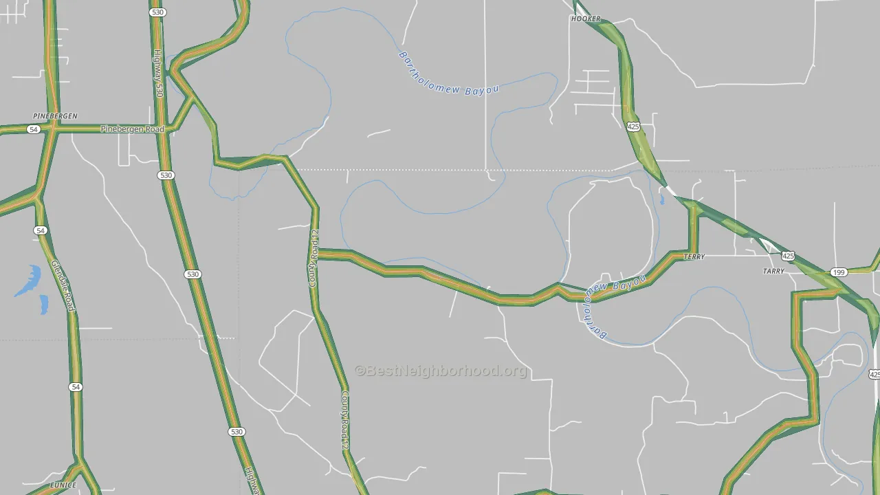 Hooker, AR Map of Noise Levels in Hooker