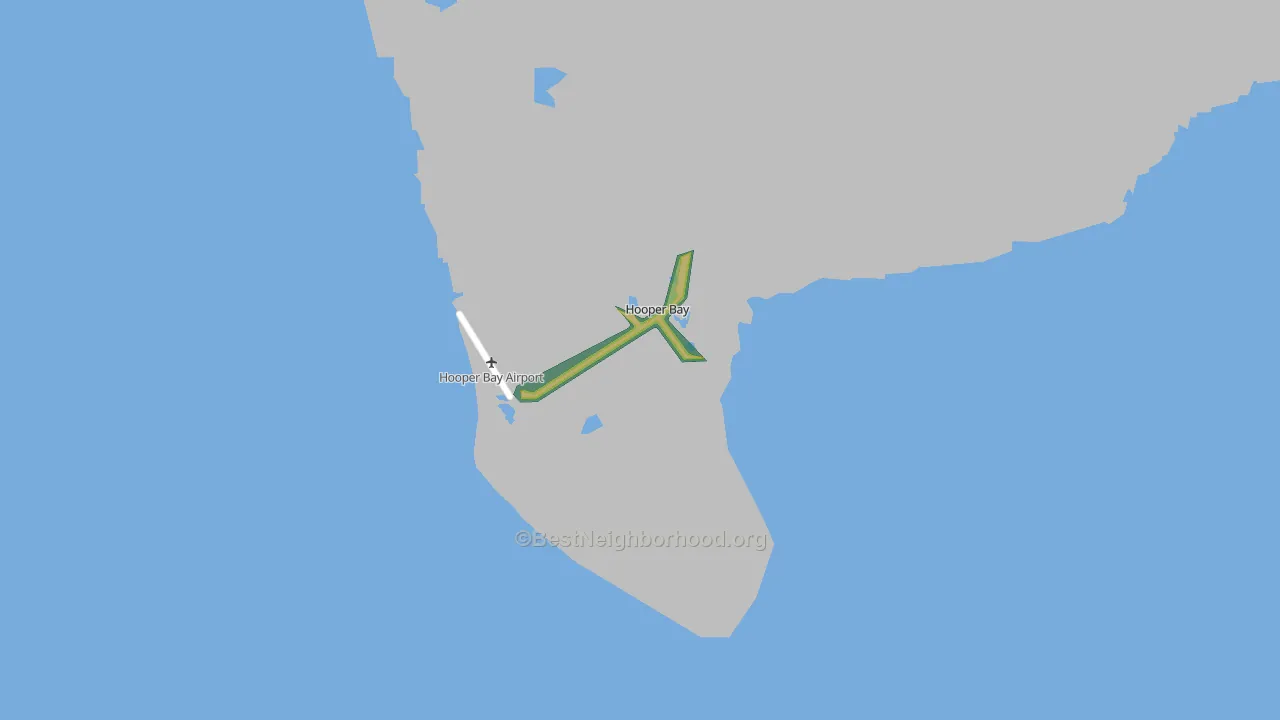 Hooper Bay, AK Map of Noise Levels in Hooper Bay