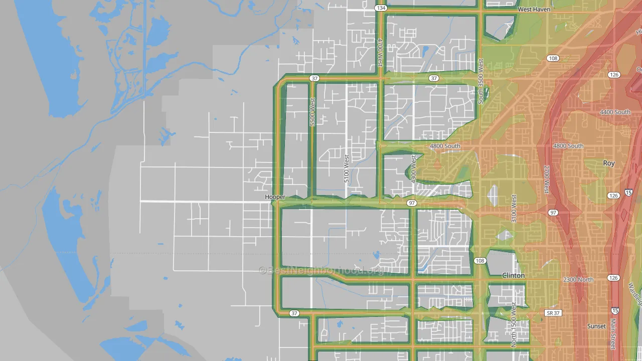 Hooper, UT Map of Noise Levels in Hooper