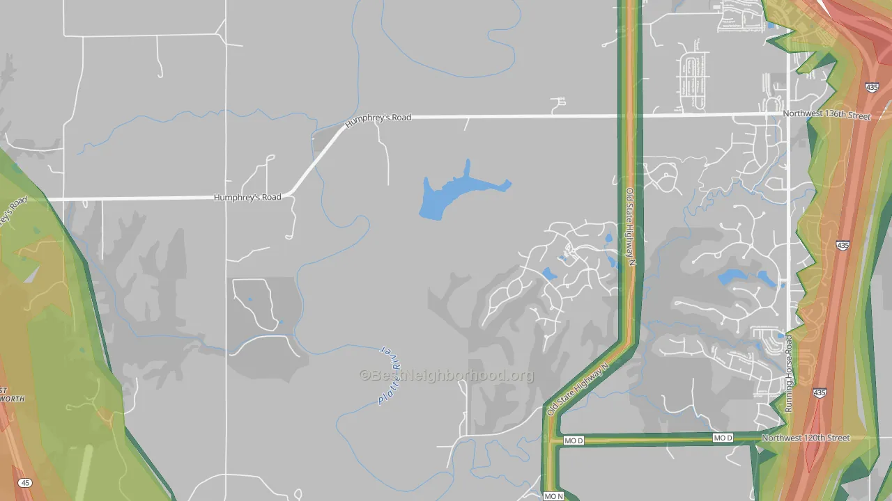 Hoover, MO Map of Noise Levels in Hoover