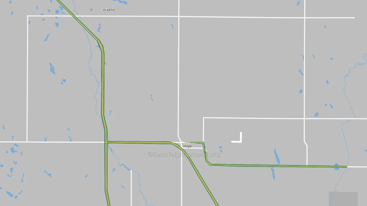 Hope, ND Map of Noise Levels in Hope