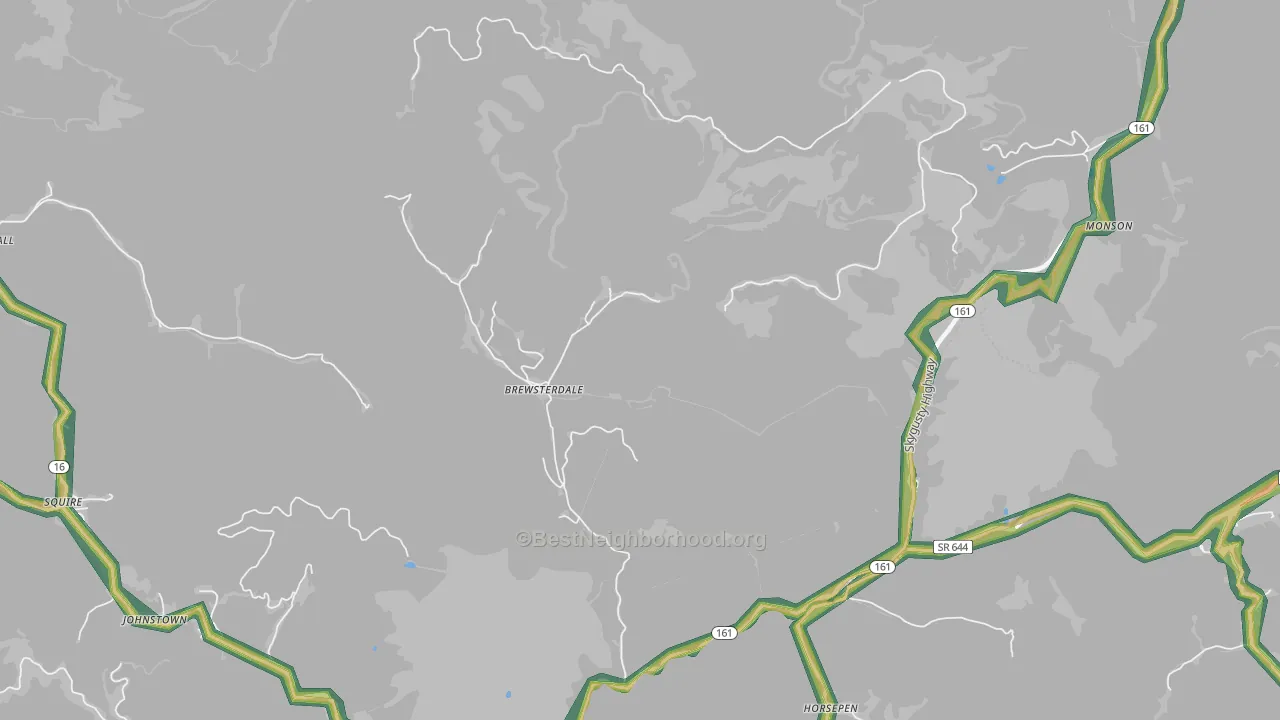 Horsepen, WV Map of Noise Levels in Horsepen