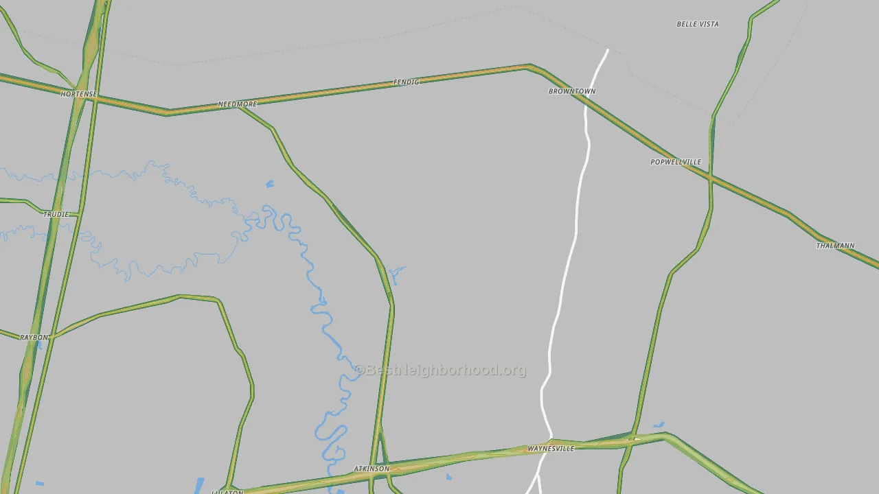 Hortense, GA Map of Noise Levels in Hortense