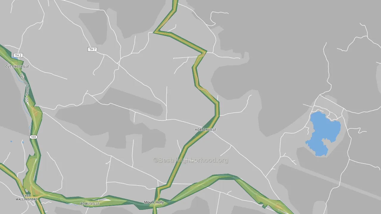 Hortonville, VT Map of Noise Levels in Hortonville