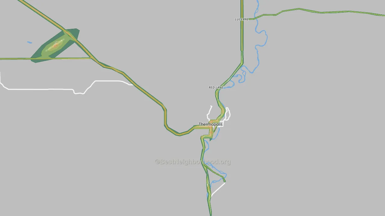 Hot Springs County, WY Map of Noise Levels in Hot Springs County