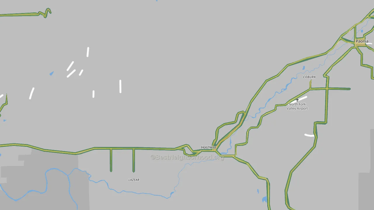 Hotchkiss, CO Map of Noise Levels in Hotchkiss
