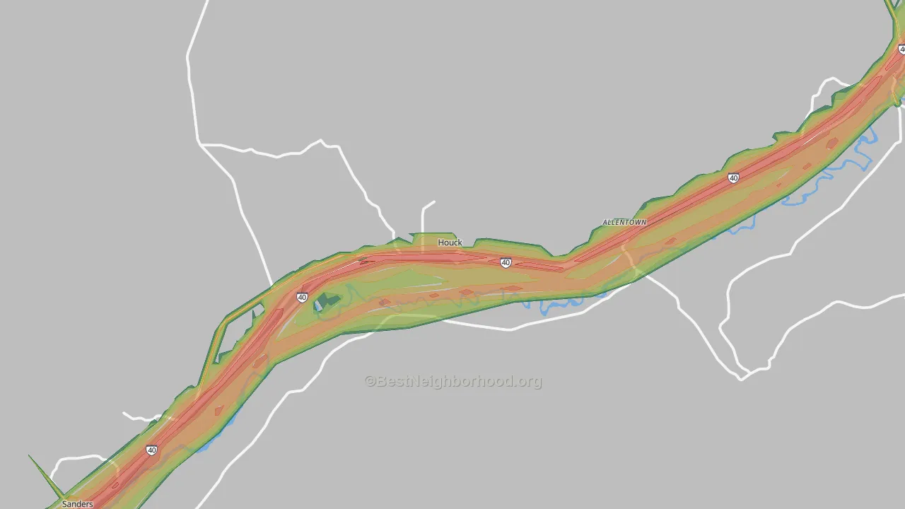 Houck, AZ Map of Noise Levels in Houck