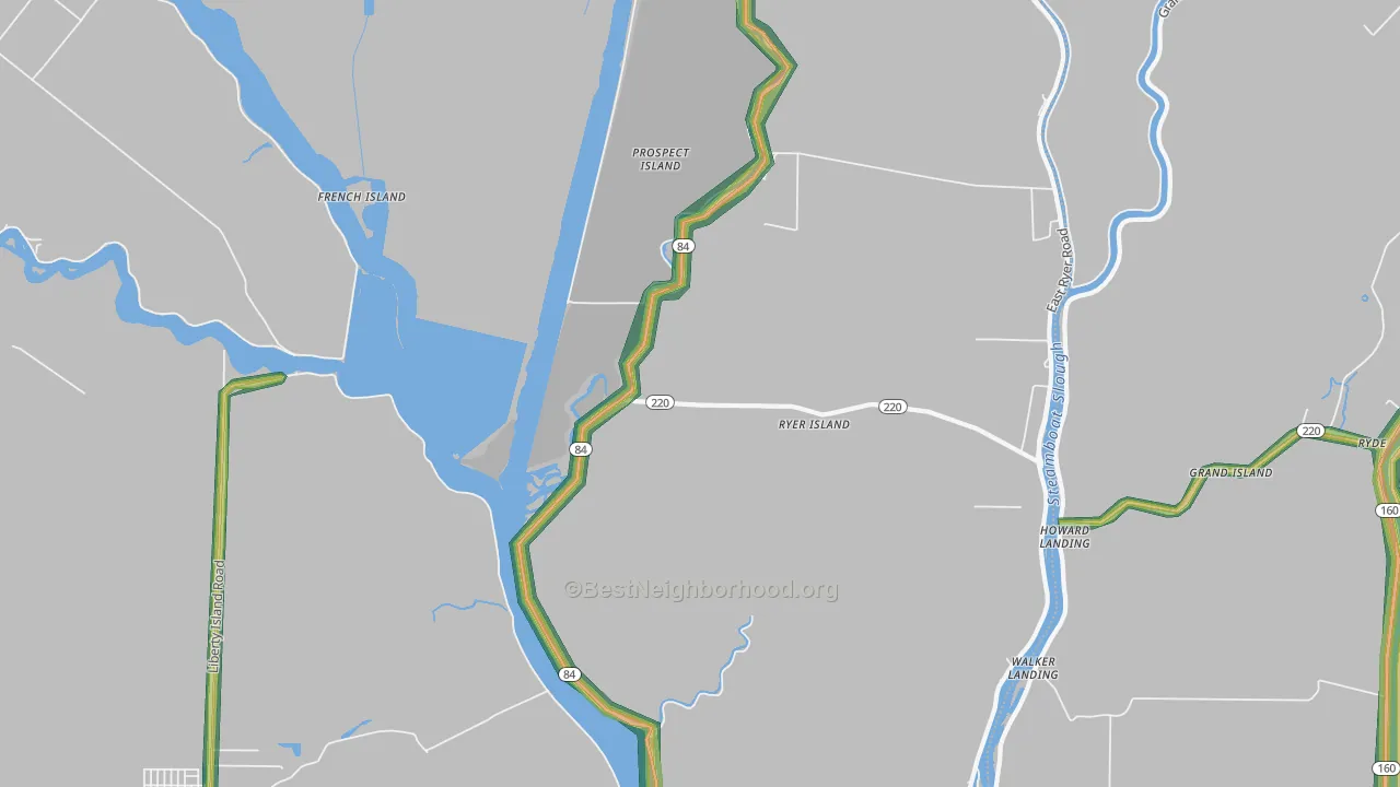 Howard Landing, CA Map of Noise Levels in Howard Landing
