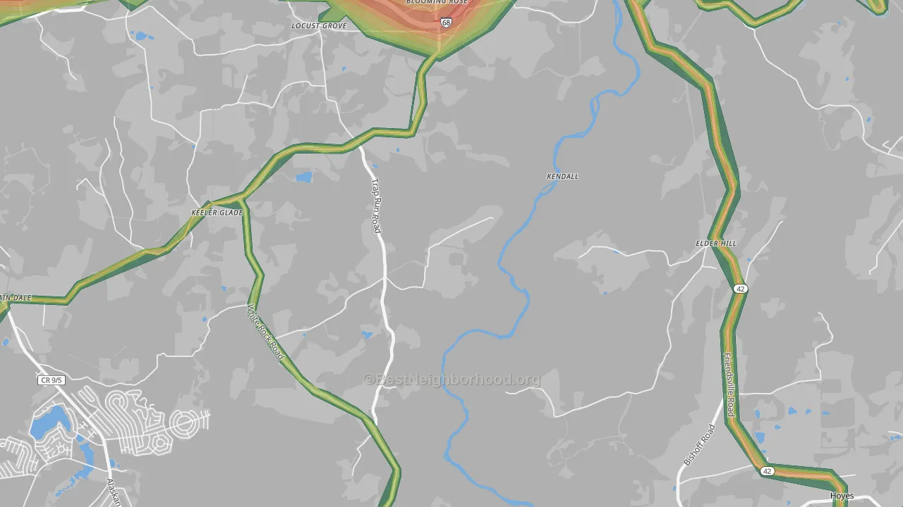 Hoyes, MD Map of Noise Levels in Hoyes