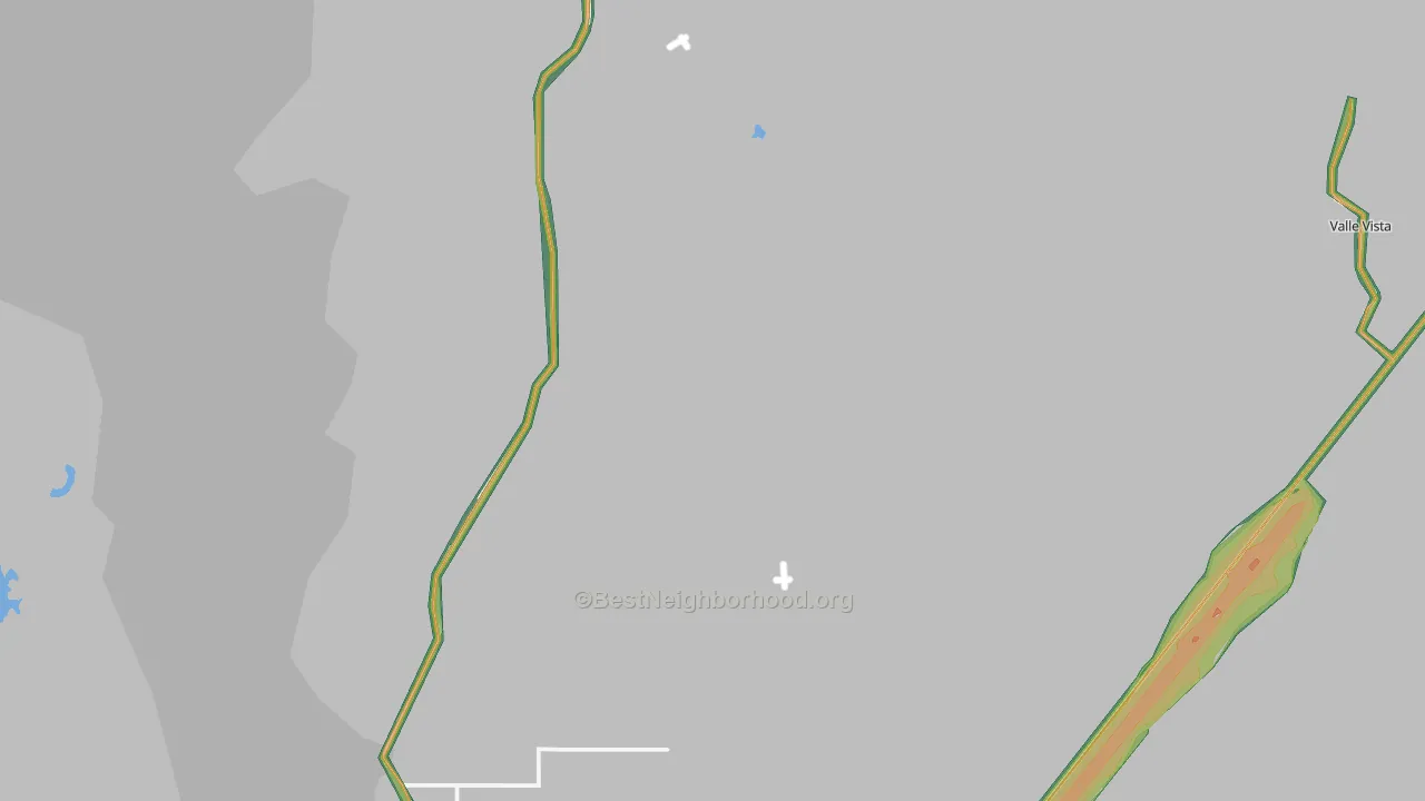 Hualapai, AZ Map of Noise Levels in Hualapai