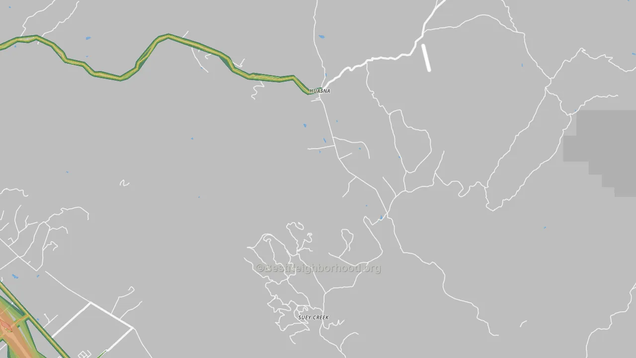 Huasna, CA Map of Noise Levels in Huasna
