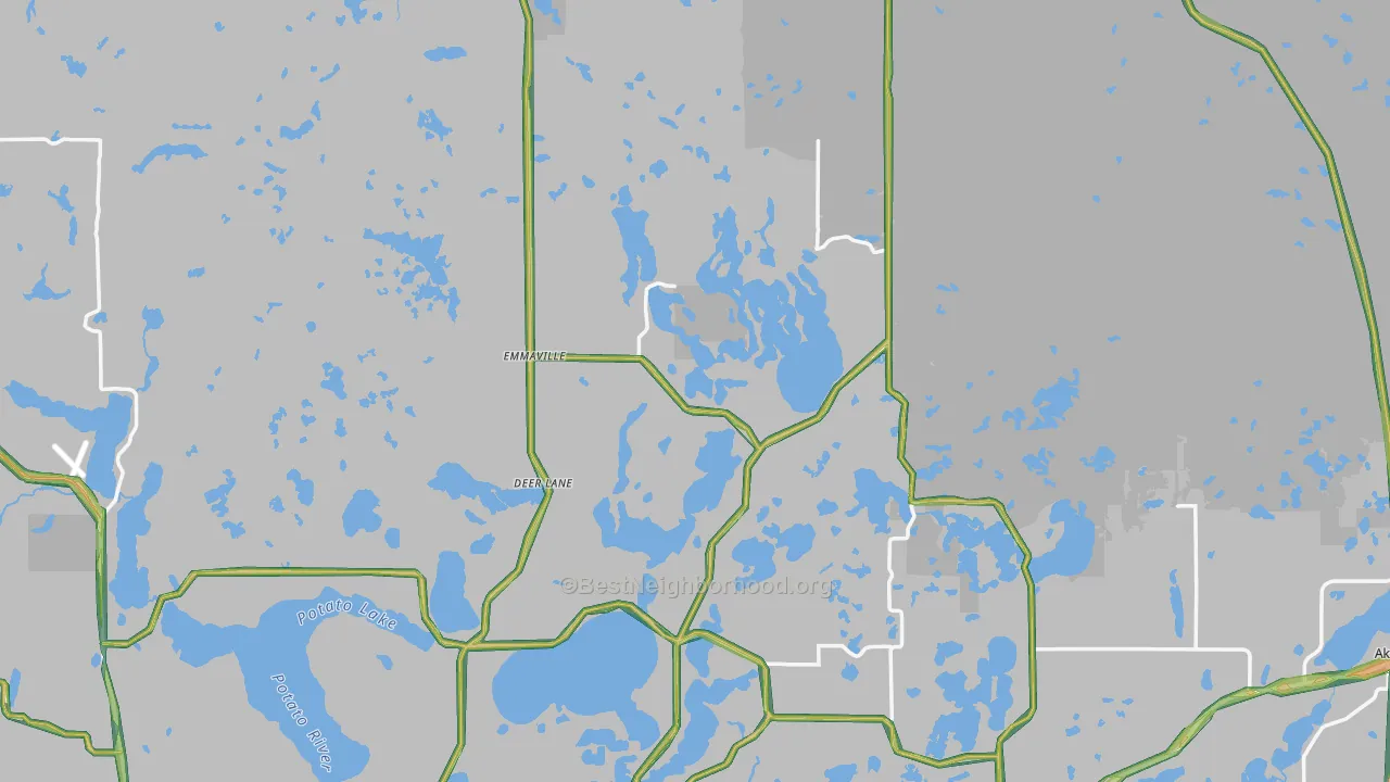 Hubbard County, MN Map of Noise Levels in Hubbard County