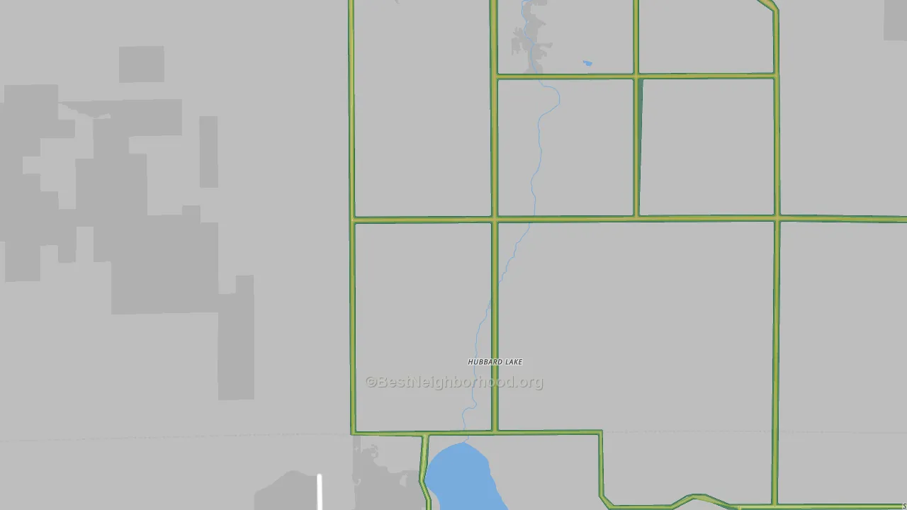 Hubbard Lake, MI Map of Noise Levels in Hubbard Lake
