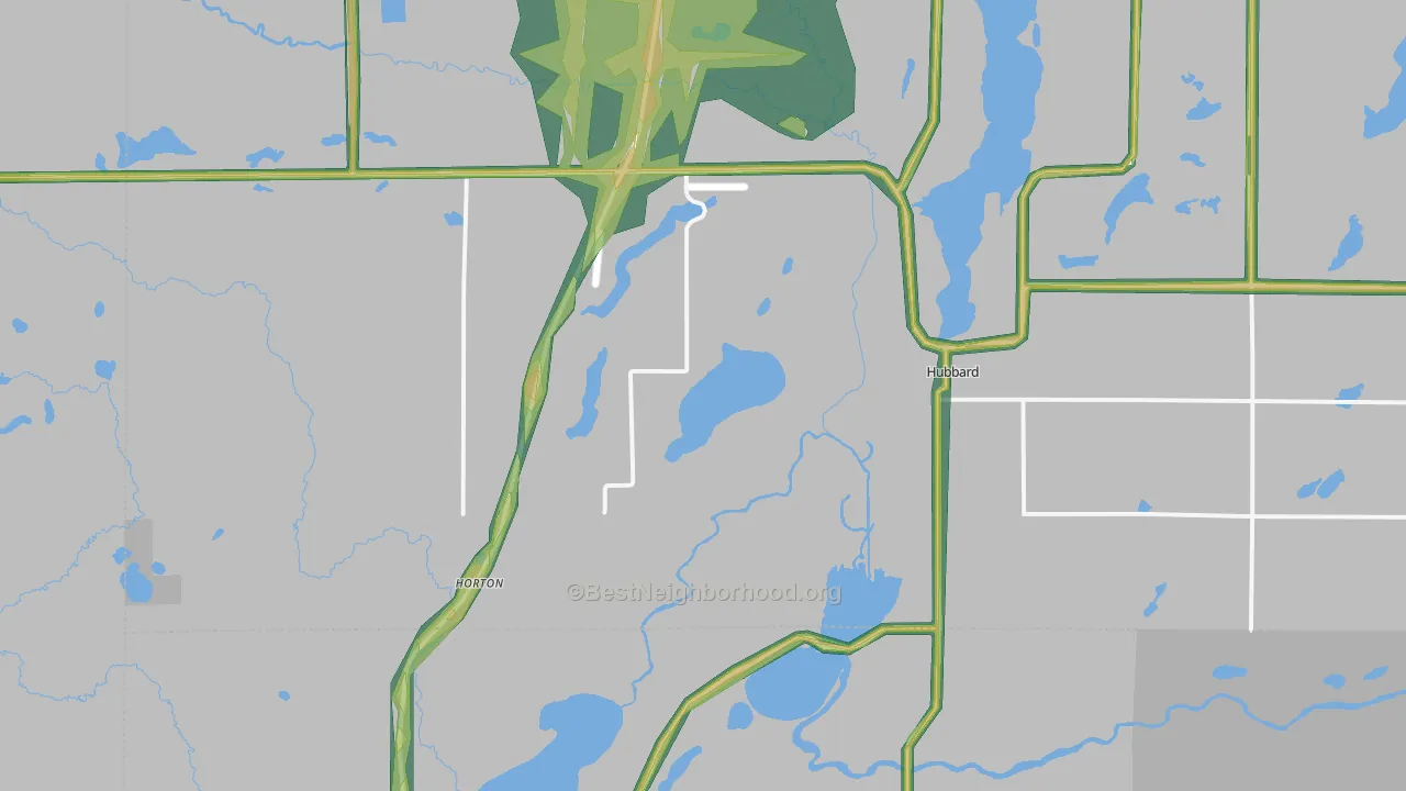 Hubbard, MN Map of Noise Levels in Hubbard