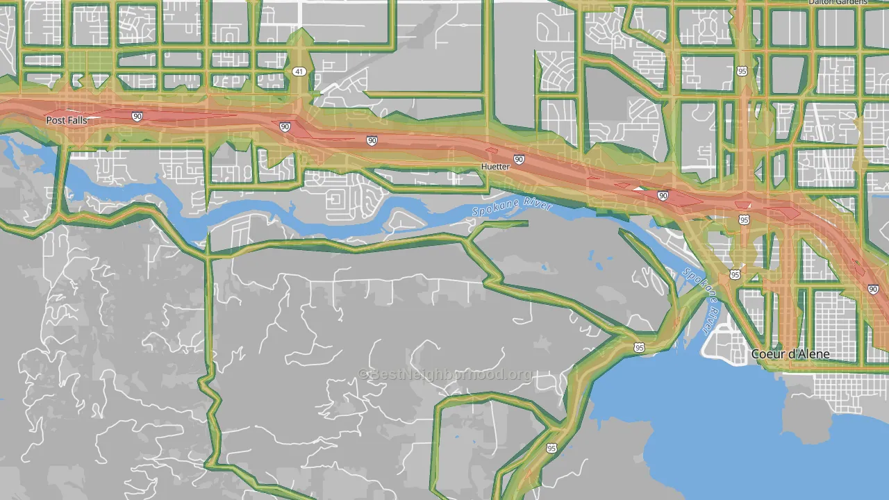 Huetter, ID Map of Noise Levels in Huetter