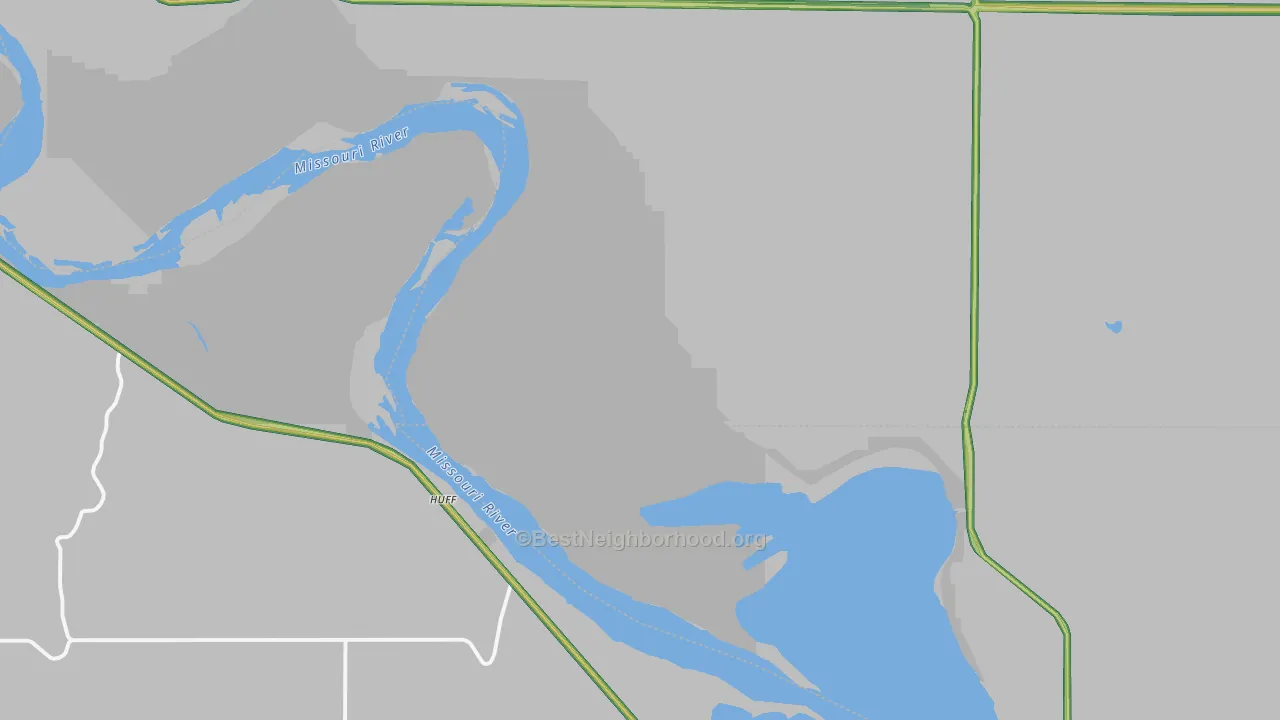 Huff, ND Map of Noise Levels in Huff