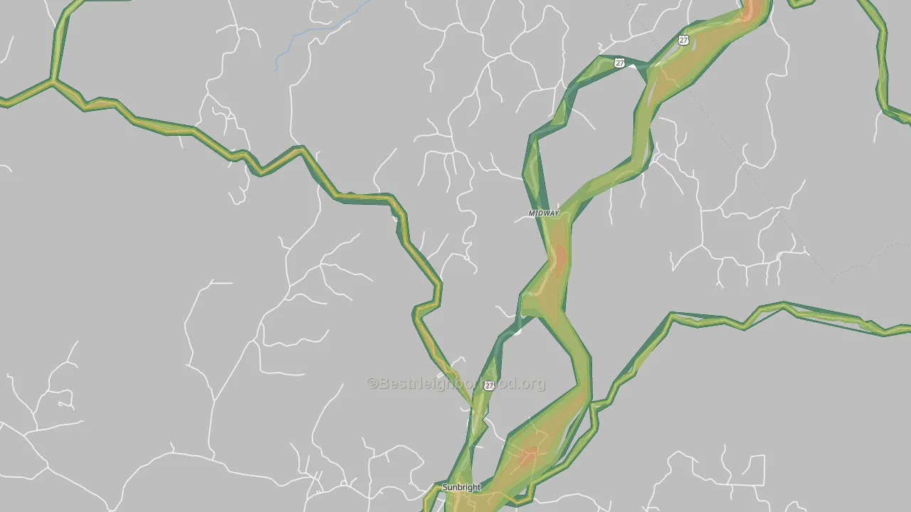 Huffman, TN Map of Noise Levels in Huffman