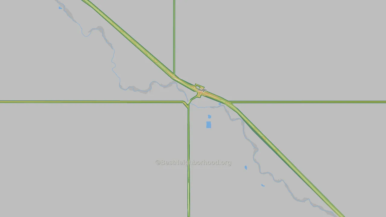Hugo, CO Map of Noise Levels in Hugo