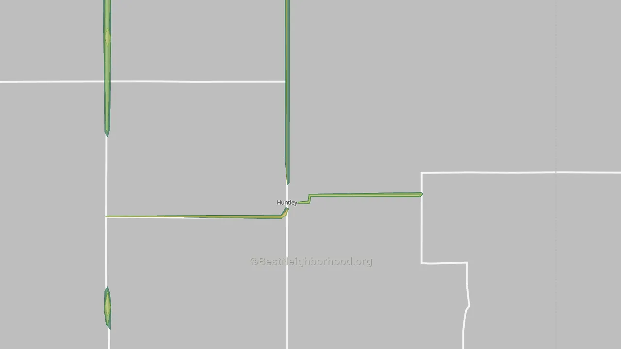 Huntley, NE Map of Noise Levels in Huntley