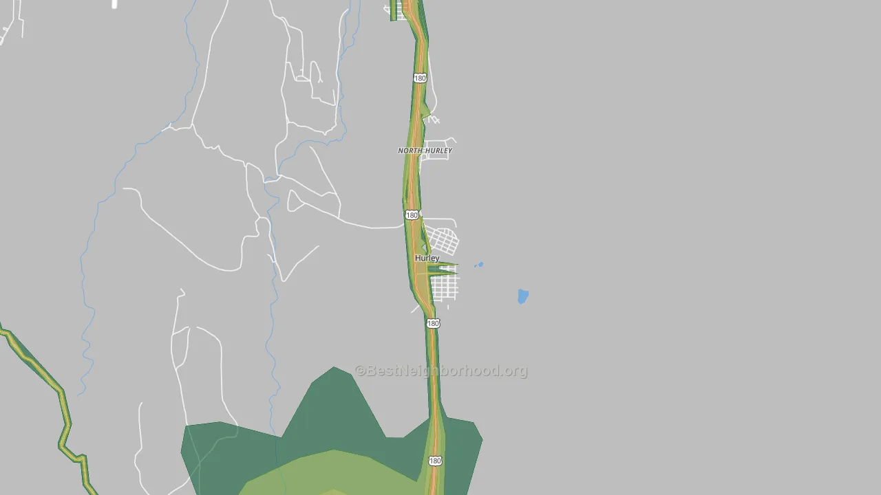 Hurley, NM Map of Noise Levels in Hurley