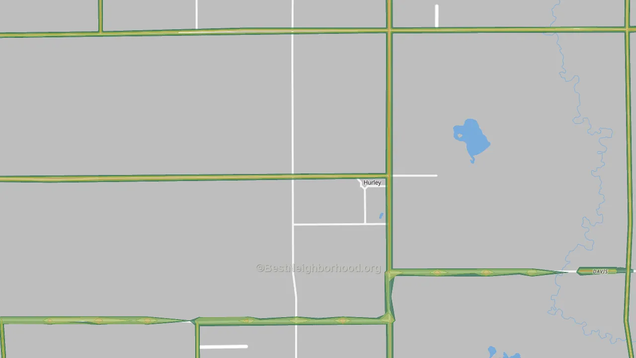 Hurley, SD Map of Noise Levels in Hurley