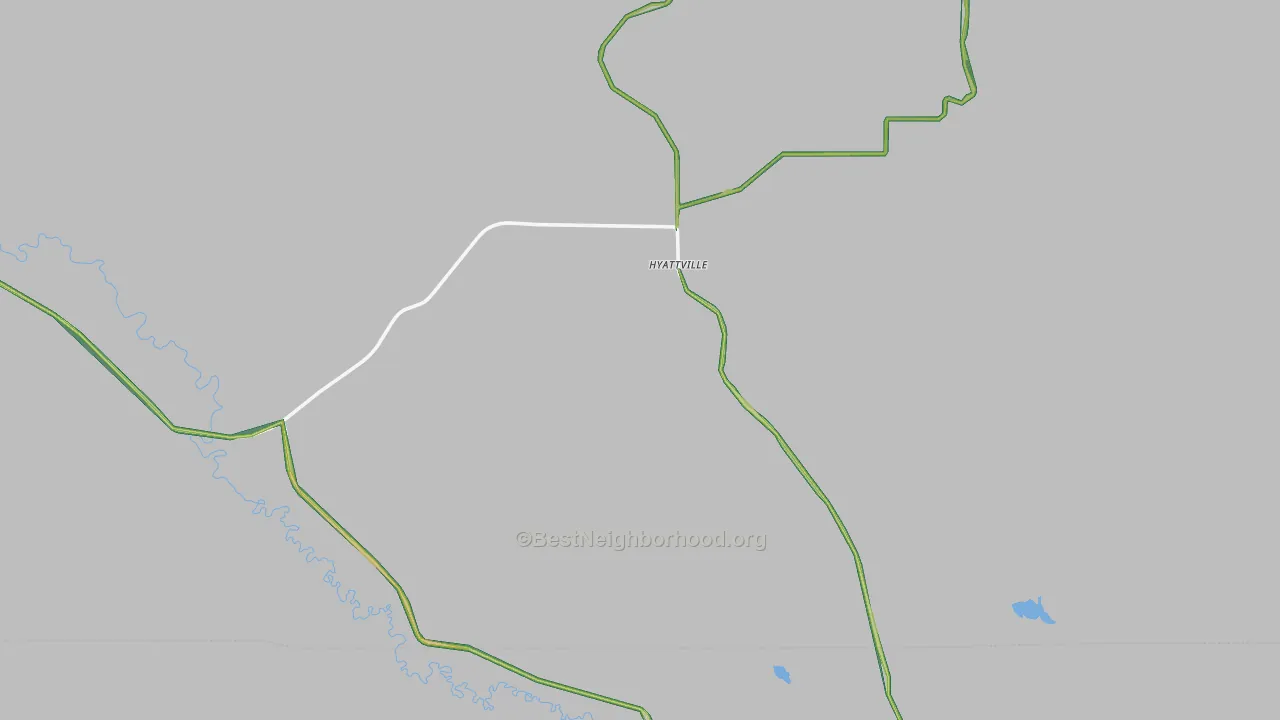 Hyattville, WY Map of Noise Levels in Hyattville