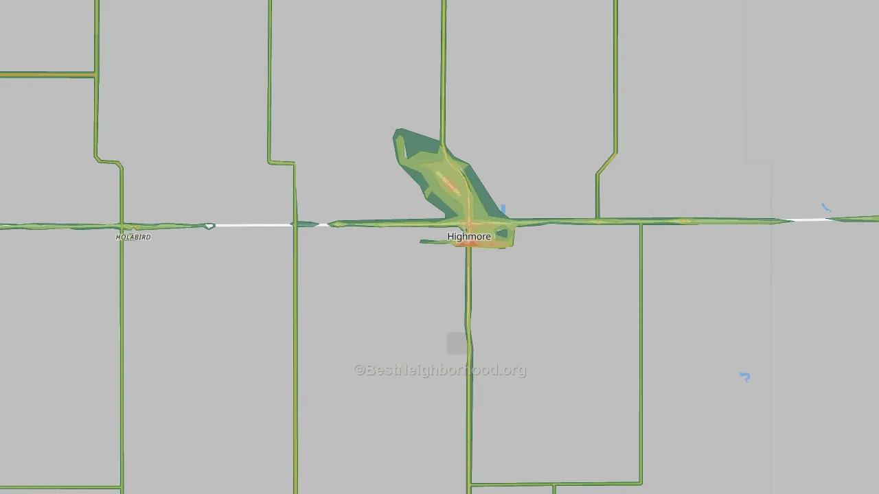 Hyde County, SD Map of Noise Levels in Hyde County