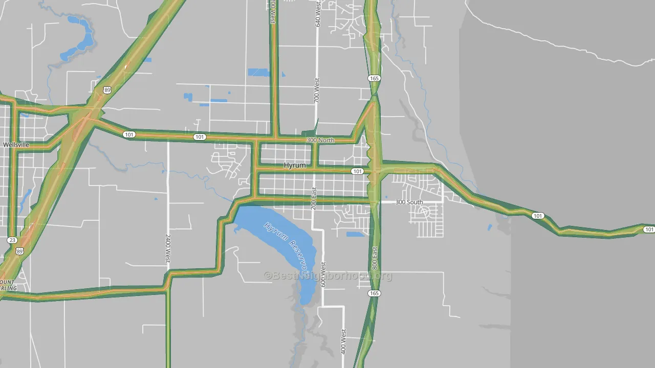 Hyrum, UT Map of Noise Levels in Hyrum