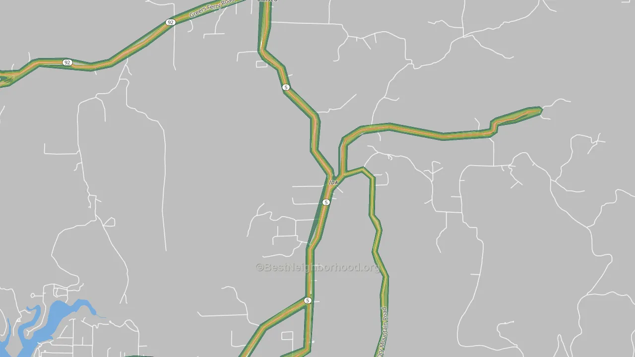 Ida, AR Map of Noise Levels in Ida
