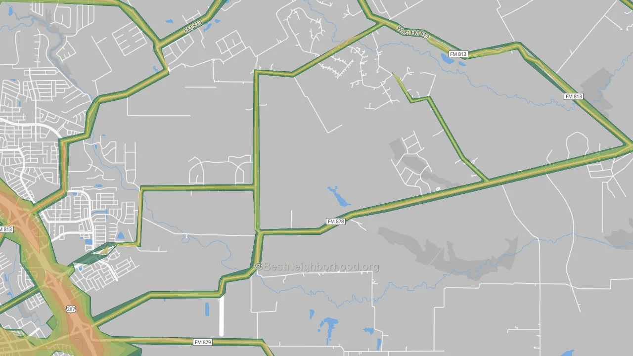 Ike, TX Map of Noise Levels in Ike