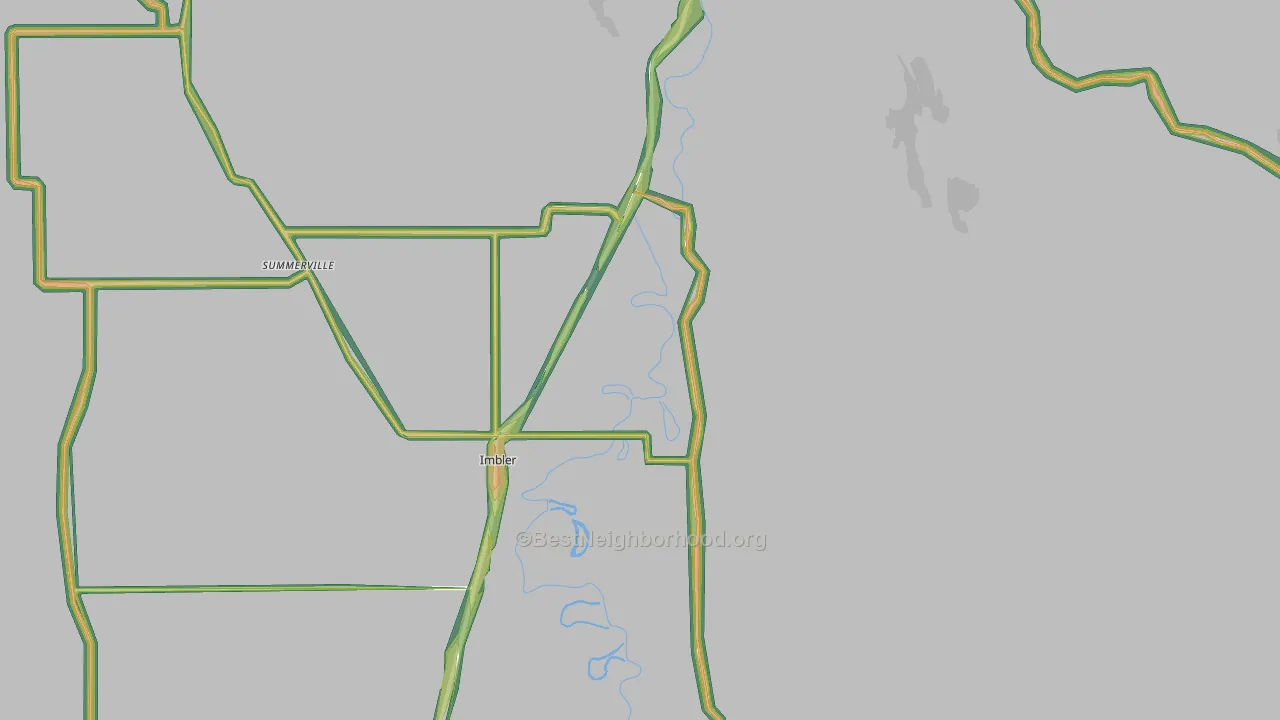 Imbler, OR Map of Noise Levels in Imbler